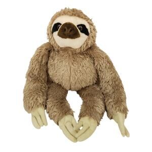Adventure Planet Beige Sloth Plush 14" Stuffed Animal Toy Realistic